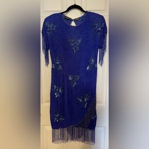 Vintage Beaded Fringe Dress